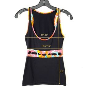 Blumarine Raceback Stretch Trim Embelished Black Tee Top